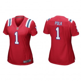 Women's Ja'Lynn Polk New England Patriots Red Game Jersey