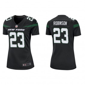 Women's New York Jets James Robinson Black Game Jersey