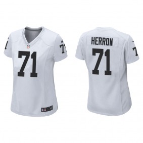 Women's Las Vegas Raiders Justin Herron White Game Jersey