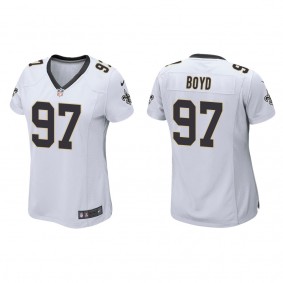 Women's Khristian Boyd New Orleans Saints White Game Jersey