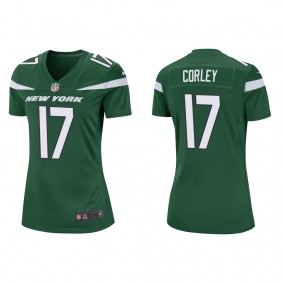 Women's Malachi Corley New York Jets Green Game Jersey