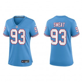Women's T'Vondre Sweat Tennessee Titans Light Blue Oilers Throwback Game Jersey