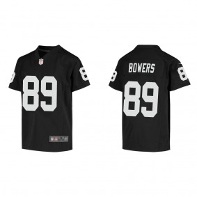 Youth Brock Bowers Las Vegas Raiders Black Game Jersey