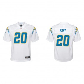 Youth Cam Hart Los Angeles Chargers White Game Jersey