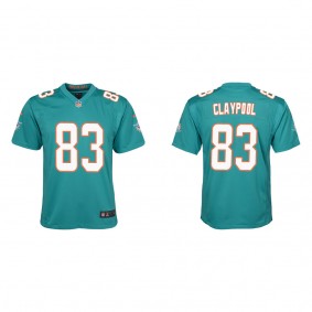 Youth Miami Dolphins Chase Claypool Aqua Game Jersey