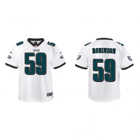 Youth Philadelphia Eagles Janarius Robinson White Game Jersey