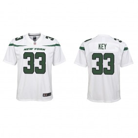 Youth Jaylen Key New York Jets White Game Jersey