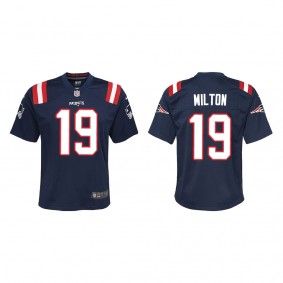 Youth Joe Milton New England Patriots Navy Game Jersey