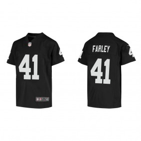 Youth Las Vegas Raiders Matthias Farley Black Game Jersey